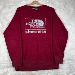 The North Face Sweatshirt Men's Size Small Red Logo Comfort Casual Outdoors